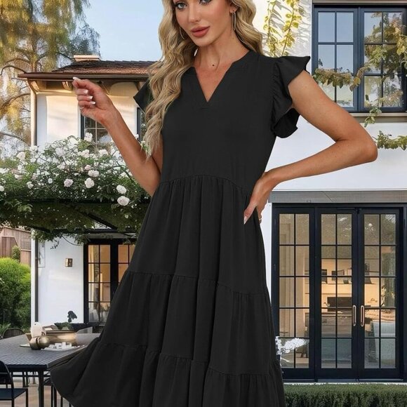 Summer Dresses for Women 2025 Elegant Classy Casual Plus Size Spring Midi Fashio - Picture 7 of 7